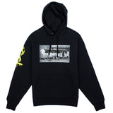 Black Snakestream Freedom design hooded sweatshirt / yellow print design details