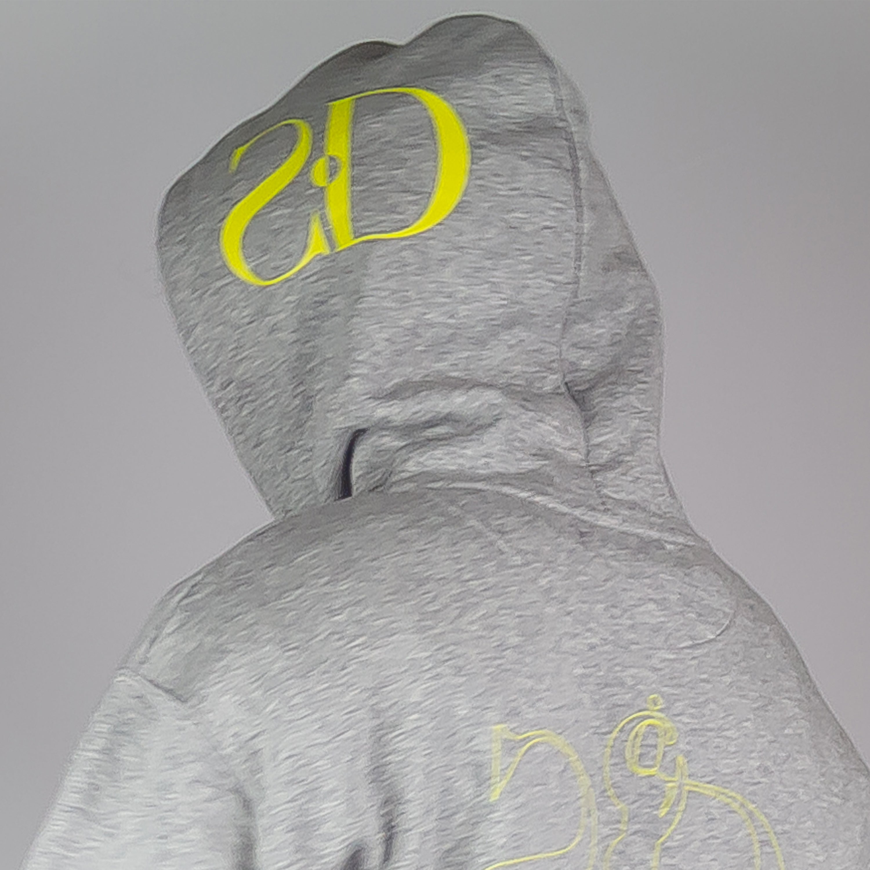 Grey Snakestream Freedom design hooded sweatshirt / yellow print design details